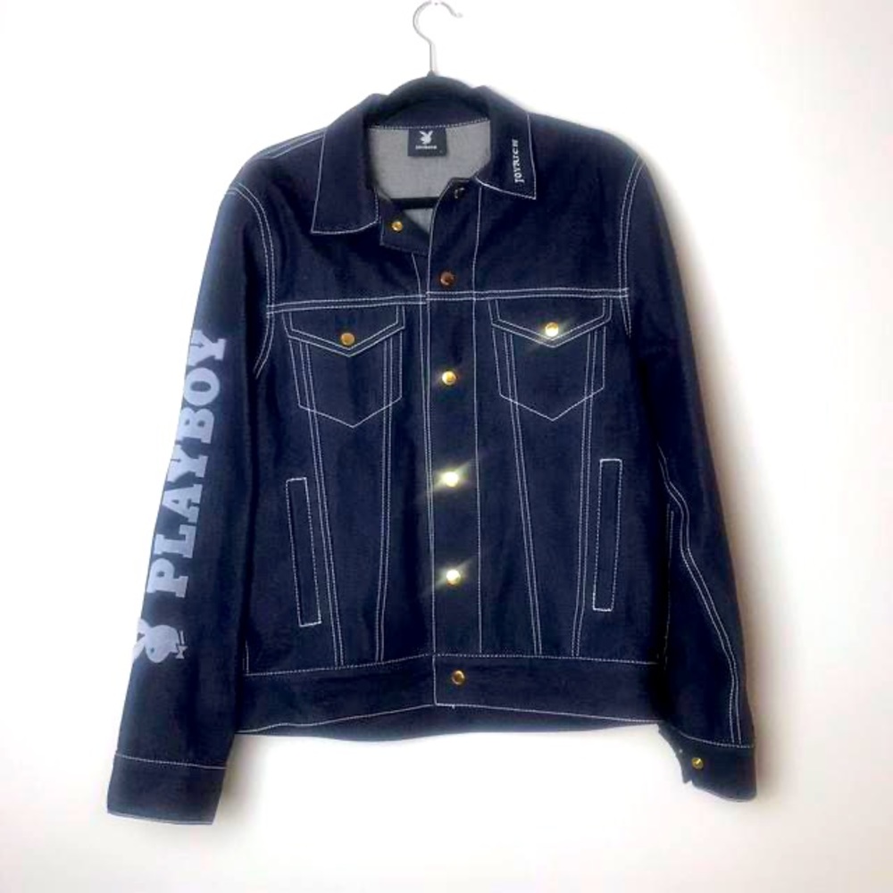 Joy rich x Playboy collar jean jacket